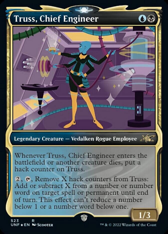 Truss, Chief Engineer (Showcase) (Galaxy Foil) [Unfinity] MTG Single Magic: The Gathering  | Multizone: Comics And Games