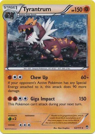 Tyrantrum (62/111) (Cosmos Holo) [XY: Furious Fists] Pokemon Single Pokémon  | Multizone: Comics And Games
