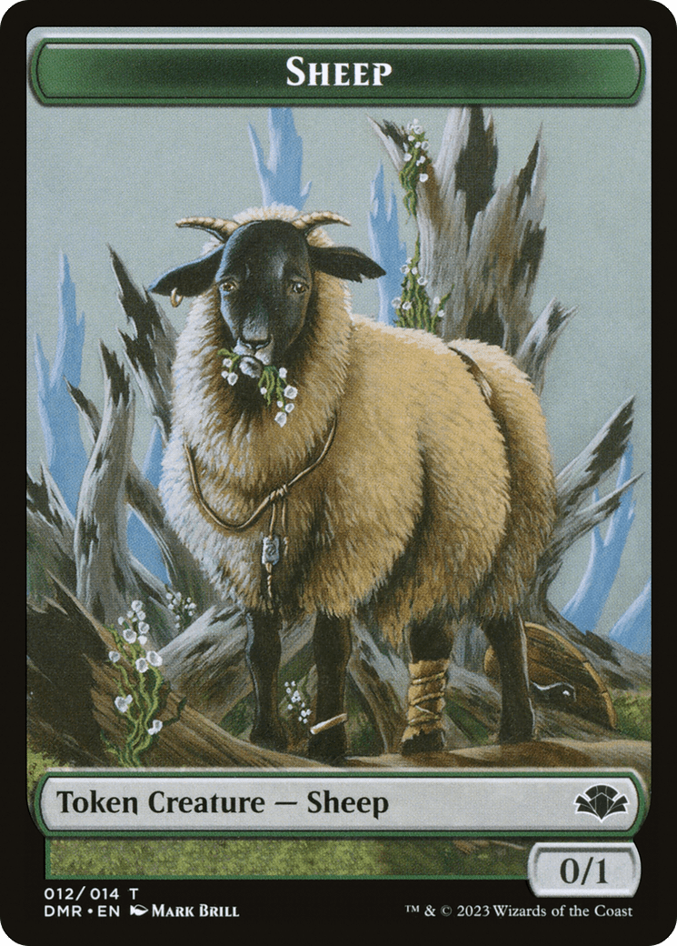 Sheep Token [Dominaria Remastered Tokens] MTG Single Magic: The Gathering  | Multizone: Comics And Games