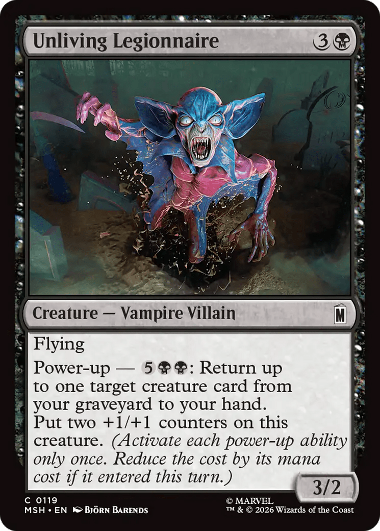 Unliving Legionnaire [Marvel Super Heroes] MTG Single Magic: The Gathering  | Multizone: Comics And Games
