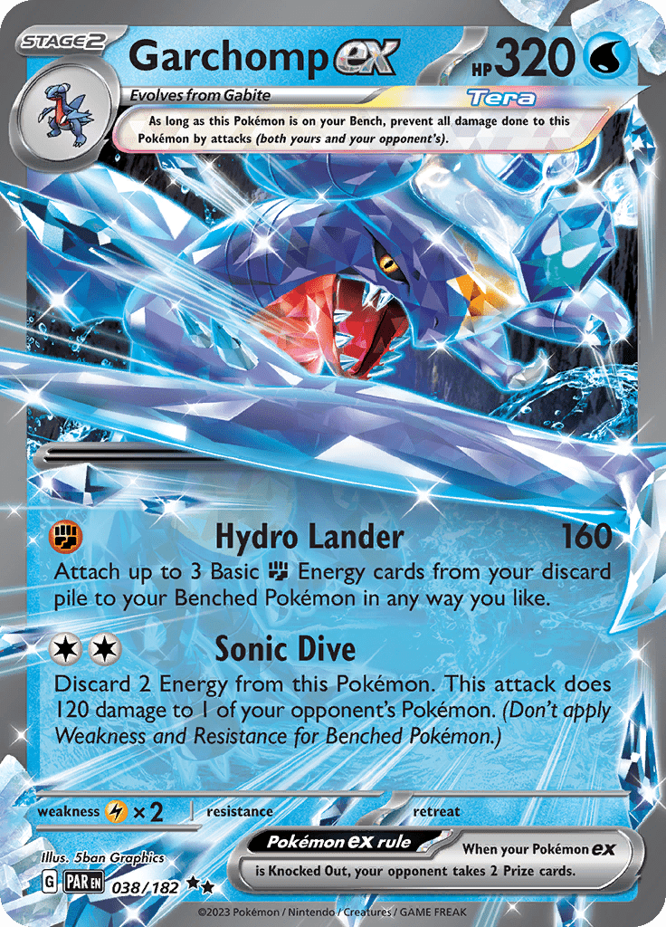 Garchomp ex (038/182) [Scarlet & Violet: Paradox Rift] Pokemon Single Pokémon  | Multizone: Comics And Games