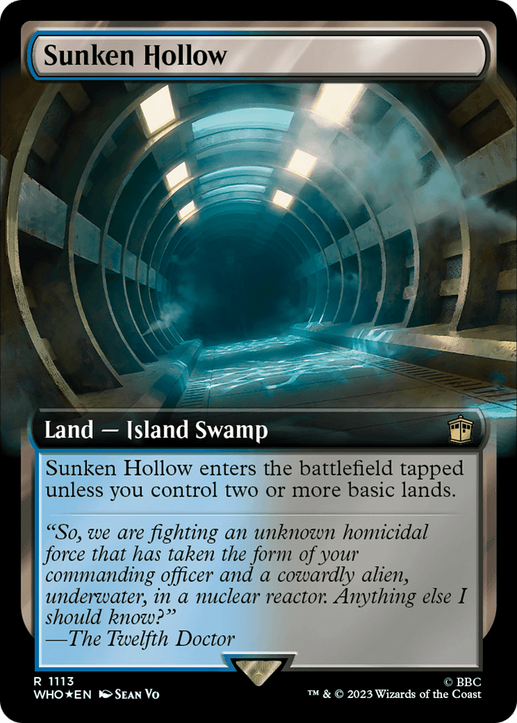 Sunken Hollow (Extended Art) (Surge Foil) [Doctor Who] MTG Single Magic: The Gathering  | Multizone: Comics And Games