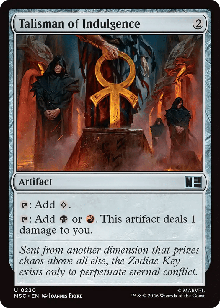 Talisman of Indulgence [Marvel Super Heroes Commander] MTG Single Magic: The Gathering  | Multizone: Comics And Games