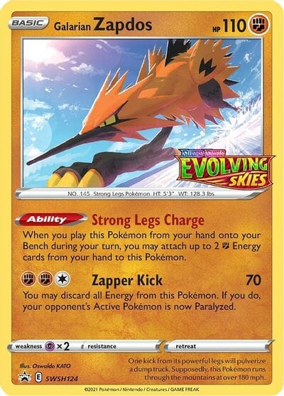 Galarian Zapdos (SWSH124) (Prerelease Promo) [Sword & Shield: Black Star Promos] Pokemon Single Pokémon  | Multizone: Comics And Games