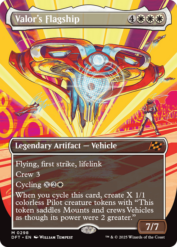 Valor's Flagship (Borderless) [Aetherdrift] MTG Single Magic: The Gathering  | Multizone: Comics And Games