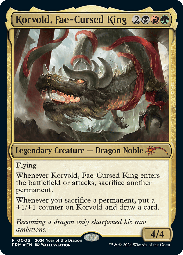 Korvold, Fae-Cursed King (Year of the Dragon 2024) [Standard Showdown Promos] MTG Single Magic: The Gathering  | Multizone: Comics And Games