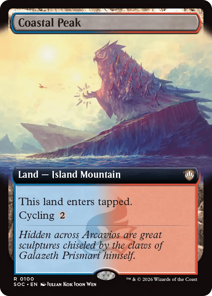Coastal Peak (Extended Art) [Secrets of Strixhaven Commander] MTG Single Magic: The Gathering  | Multizone: Comics And Games