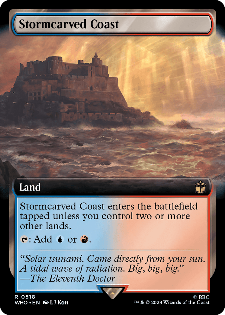 Stormcarved Coast (Extended Art) [Doctor Who] MTG Single Magic: The Gathering  | Multizone: Comics And Games