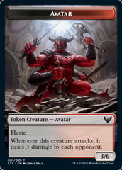 Elemental // Avatar Double-Sided Token [Strixhaven: School of Mages Tokens] MTG Single Magic: The Gathering  | Multizone: Comics And Games