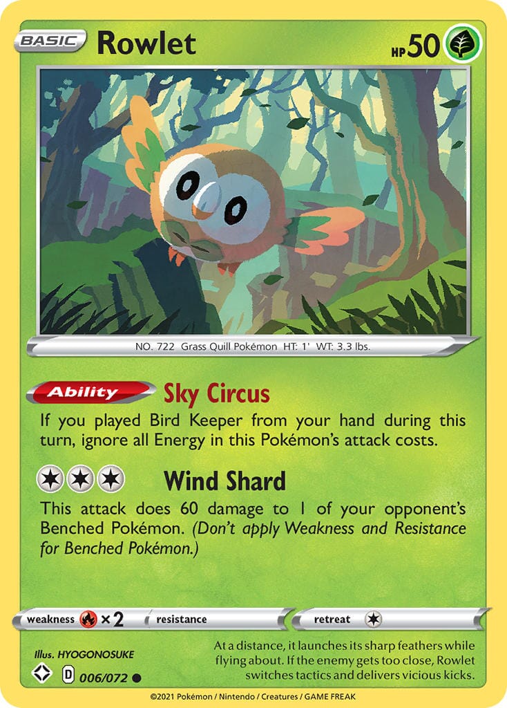 Rowlet (006/072) [Sword & Shield: Shining Fates] Pokemon Single Pokémon  | Multizone: Comics And Games