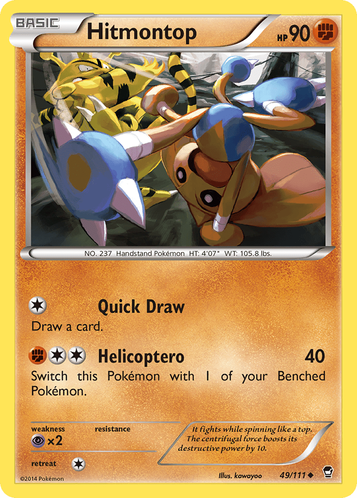 Hitmontop (49/111) [XY: Furious Fists] Pokemon Single Pokémon  | Multizone: Comics And Games