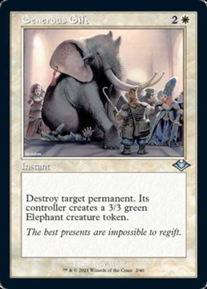 Generous Gift (Retro Foil Etched) [Modern Horizons] MTG Single Magic: The Gathering  | Multizone: Comics And Games