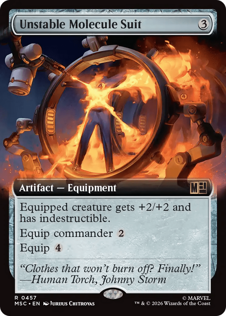 Unstable Molecule Suit (Extended Art) [Marvel Super Heroes Commander] MTG Single Magic: The Gathering  | Multizone: Comics And Games