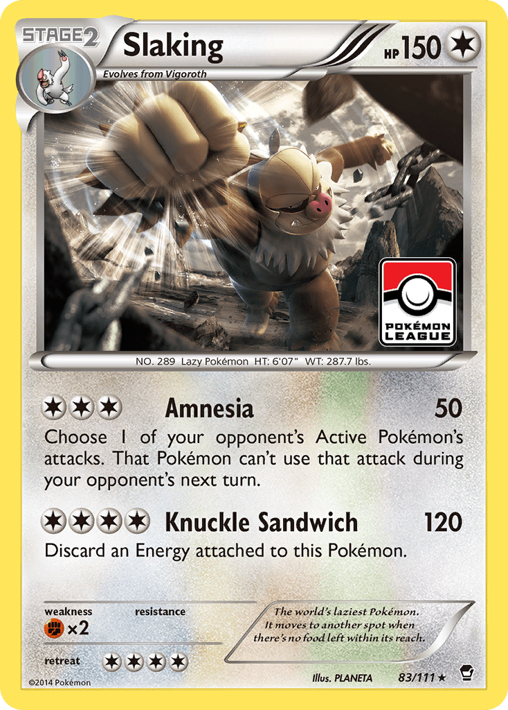 Slaking (83/111) [XY: Furious Fists] Pokemon Single Pokémon  | Multizone: Comics And Games