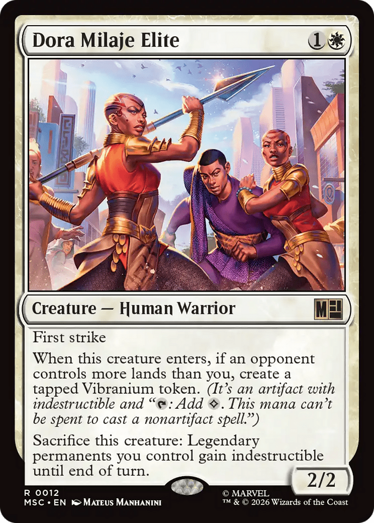 Dora Milaje Elite (Surge Foil) [Marvel Super Heroes Commander] MTG Single Magic: The Gathering  | Multizone: Comics And Games