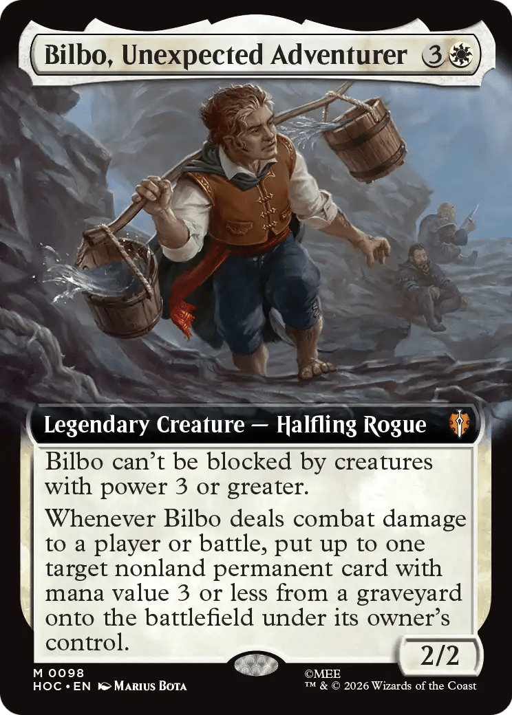Bilbo, Unexpected Adventurer (Extended Art) [The Hobbit: Eternal-Legal] MTG Single Magic: The Gathering  | Multizone: Comics And Games