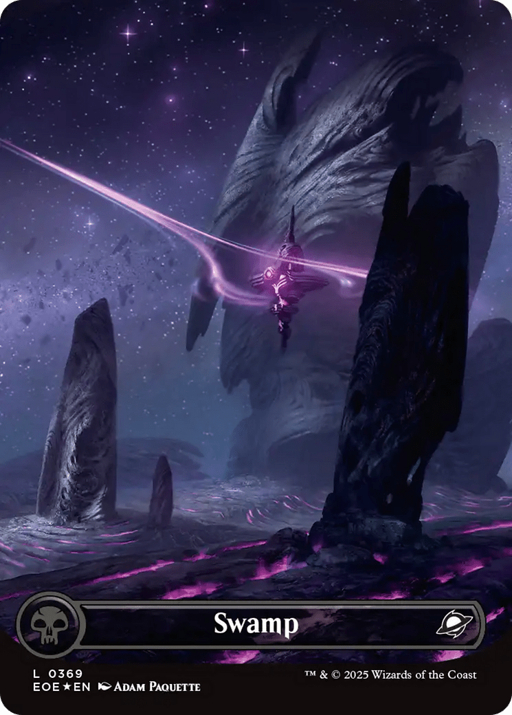 Swamp (0369) (Borderless) (Galaxy Foil) [Edge of Eternities] MTG Single Magic: The Gathering  | Multizone: Comics And Games