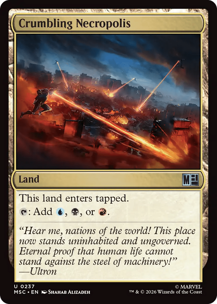 Crumbling Necropolis (Surge Foil) [Marvel Super Heroes Commander] MTG Single Magic: The Gathering  | Multizone: Comics And Games