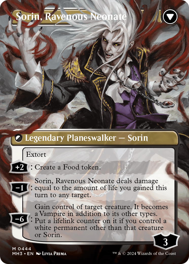 Sorin of House Markov // Sorin, Ravenous Neonate (Borderless) [Modern Horizons 3] MTG Single Magic: The Gathering  | Multizone: Comics And Games