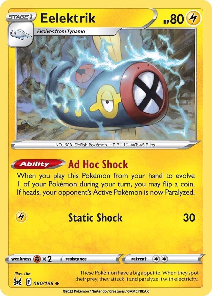 Eelektrik (060/196) [Sword & Shield: Lost Origin] Pokemon Single Pokémon  | Multizone: Comics And Games