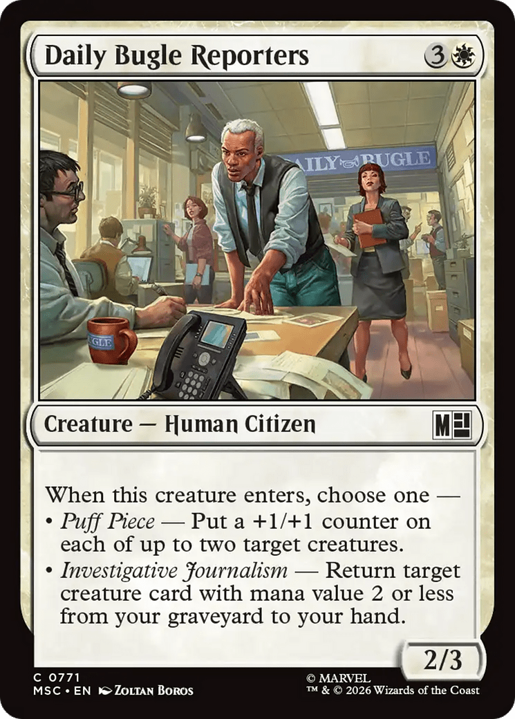 Daily Bugle Reporters [Marvel Super Heroes Commander] MTG Single Magic: The Gathering  | Multizone: Comics And Games