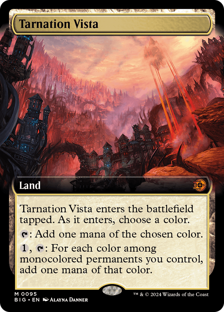 Tarnation Vista (Extended Art) [Outlaws of Thunder Junction: The Big Score] MTG Single Magic: The Gathering  | Multizone: Comics And Games