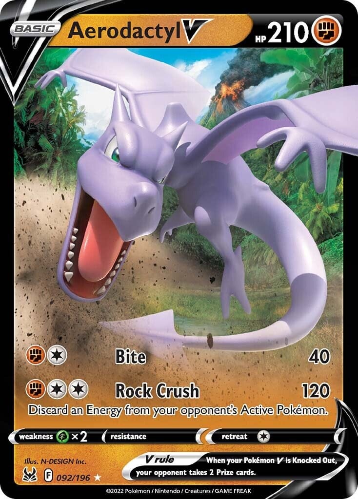 Aerodactyl V (092/196) [Sword & Shield: Lost Origin] Pokemon Single Pokémon  | Multizone: Comics And Games