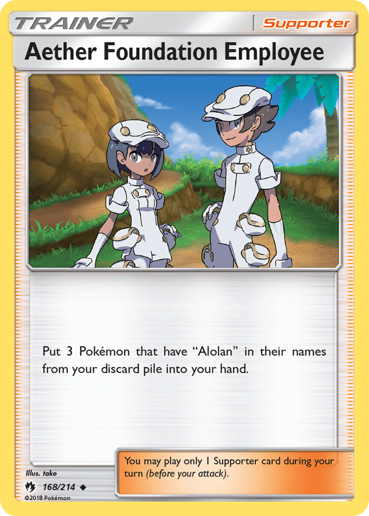 Aether Foundation Employee (168/214) [Sun & Moon: Lost Thunder] Pokemon Single Pokémon  | Multizone: Comics And Games