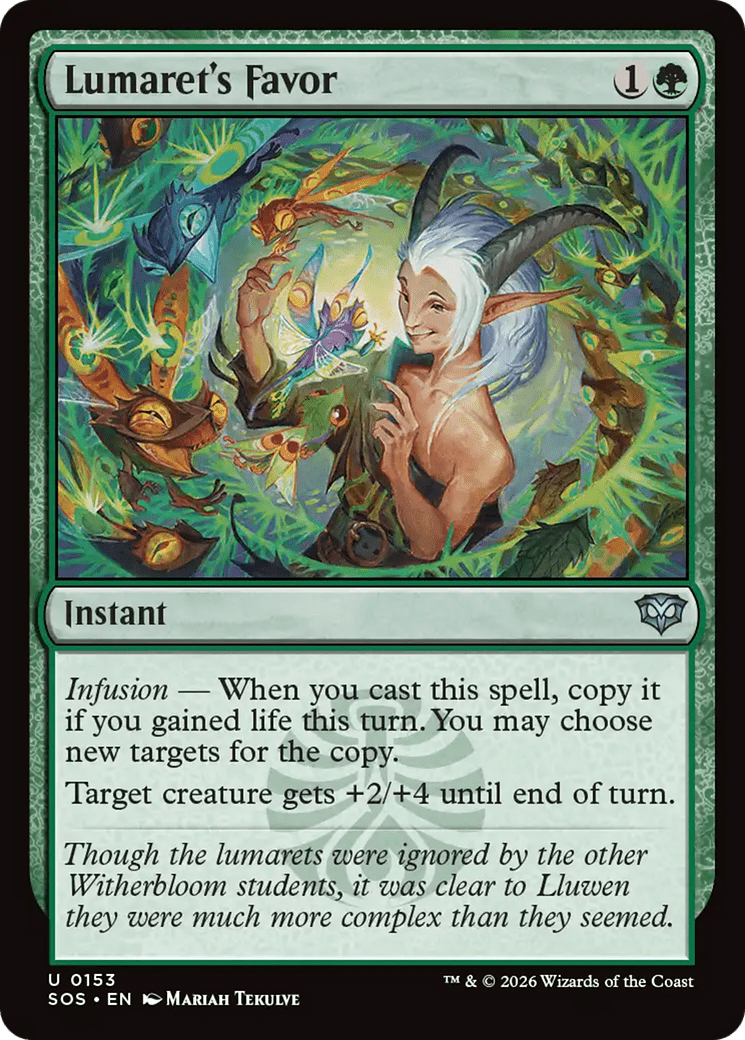 Lumaret's Favor [Secrets of Strixhaven] MTG Single Magic: The Gathering  | Multizone: Comics And Games