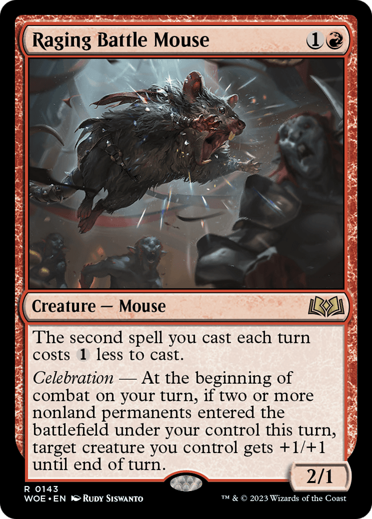 Raging Battle Mouse [Wilds of Eldraine] MTG Single Magic: The Gathering  | Multizone: Comics And Games