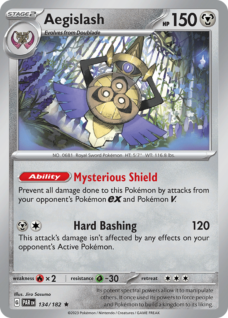Aegislash (134/182) [Scarlet & Violet: Paradox Rift] Pokemon Single Pokémon  | Multizone: Comics And Games