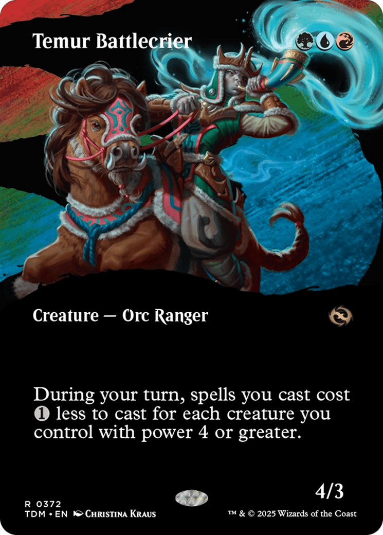Temur Battlecrier (Borderless) [Tarkir: Dragonstorm] MTG Single Magic: The Gathering  | Multizone: Comics And Games