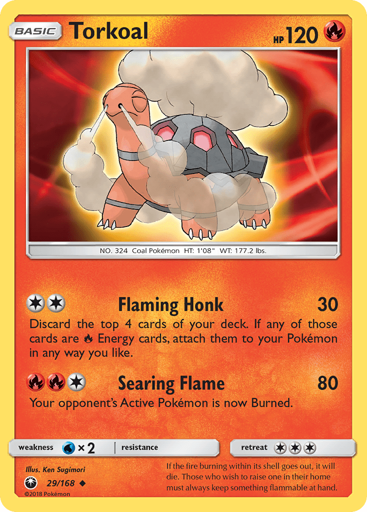 Torkoal (29/168) [Sun & Moon: Celestial Storm] Pokemon Single Pokémon  | Multizone: Comics And Games