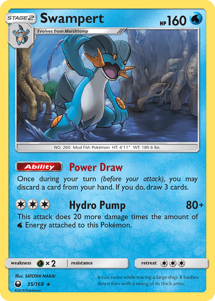Swampert (35/168) [Sun & Moon: Celestial Storm] Pokemon Single Pokémon  | Multizone: Comics And Games
