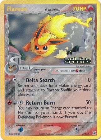 Flareon (5/113) (Delta Species) (Stamped) [EX: Delta Species] Pokemon Single Pokémon  | Multizone: Comics And Games