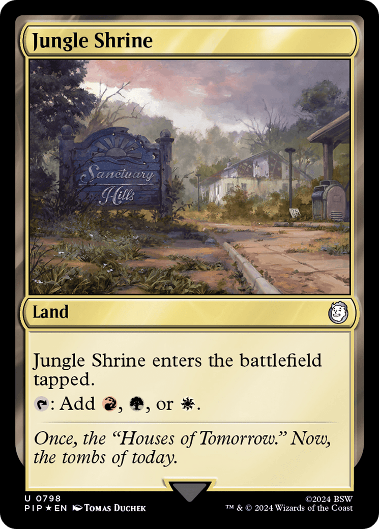 Jungle Shrine (Surge Foil) [Fallout] MTG Single Magic: The Gathering  | Multizone: Comics And Games