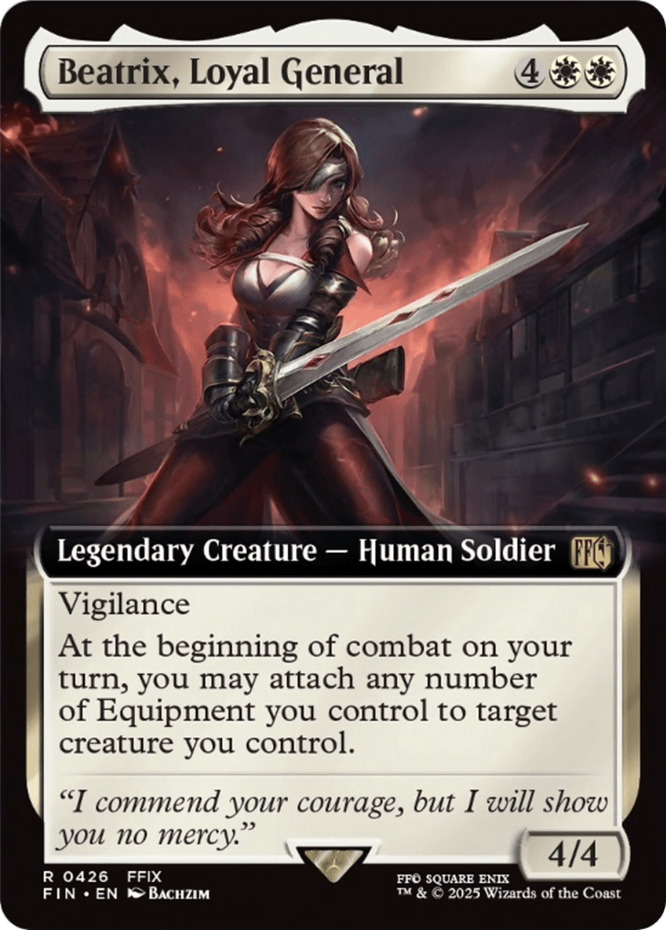 Beatrix, Loyal General (Extended Art) [FINAL FANTASY] MTG Single Magic: The Gathering  | Multizone: Comics And Games