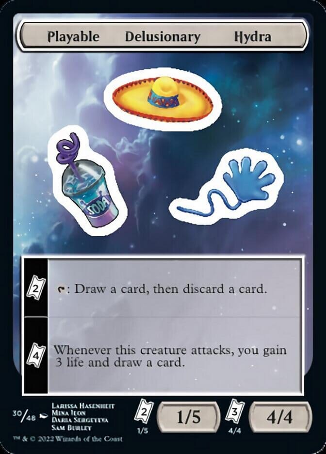 Playable Delusionary Hydra [Unfinity Stickers] MTG Single Magic: The Gathering  | Multizone: Comics And Games