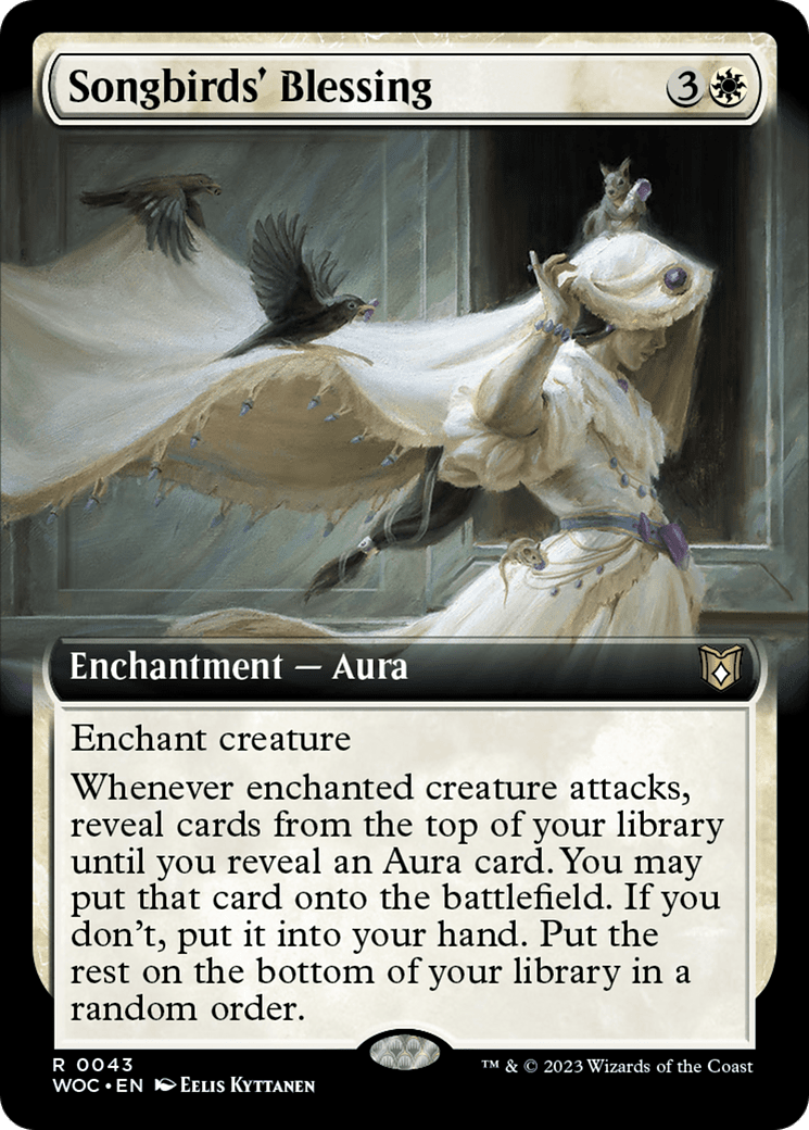 Songbirds' Blessing (Extended Art) [Wilds of Eldraine Commander] MTG Single Magic: The Gathering  | Multizone: Comics And Games