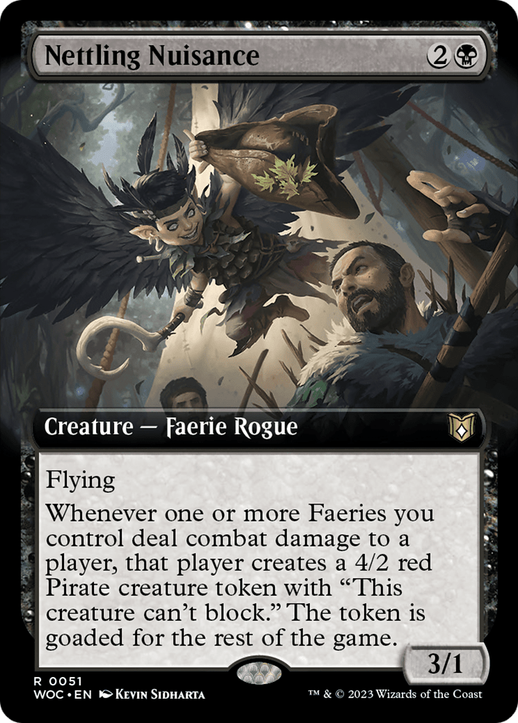 Nettling Nuisance (Extended Art) [Wilds of Eldraine Commander] MTG Single Magic: The Gathering  | Multizone: Comics And Games