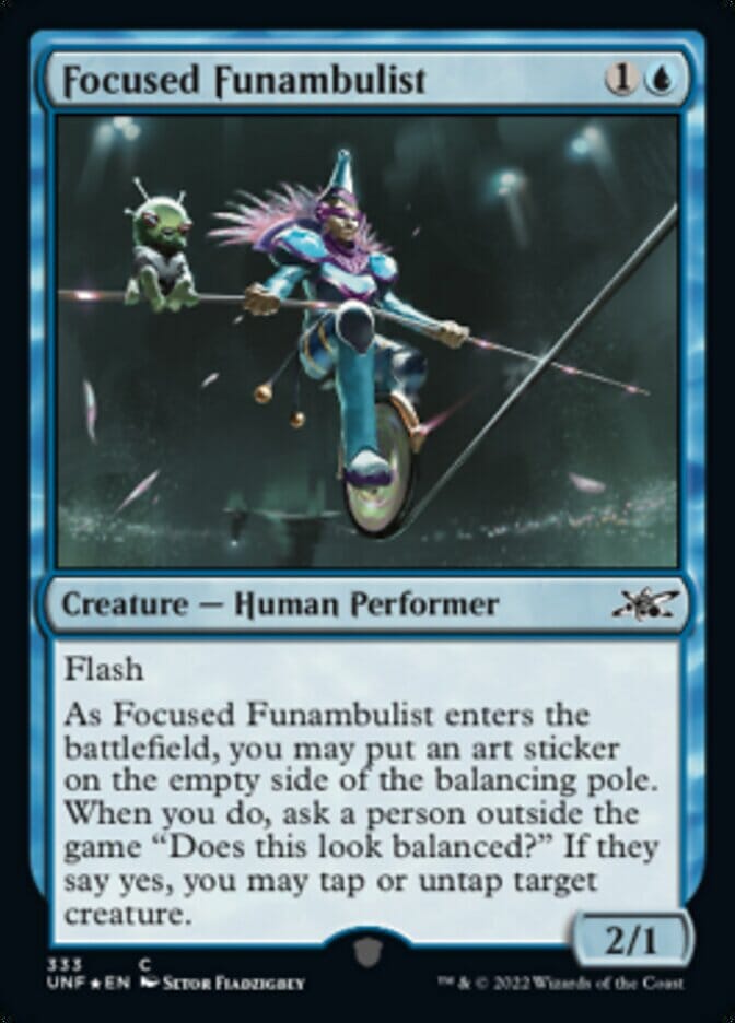 Focused Funambulist (Galaxy Foil) [Unfinity] MTG Single Magic: The Gathering  | Multizone: Comics And Games