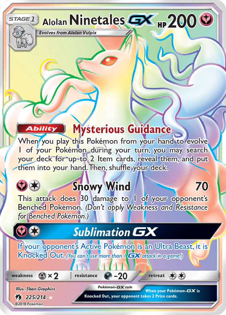 Alolan Ninetales GX (225/214) [Sun & Moon: Lost Thunder] Pokemon Single Pokémon  | Multizone: Comics And Games