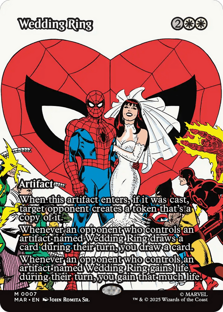 Wedding Ring (Borderless) [Marvel Universe: Eternal-Legal] MTG Single Magic: The Gathering  | Multizone: Comics And Games