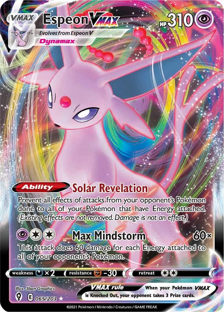 Espeon VMAX (065/203) [Sword & Shield: Evolving Skies] Pokemon Single Pokémon  | Multizone: Comics And Games