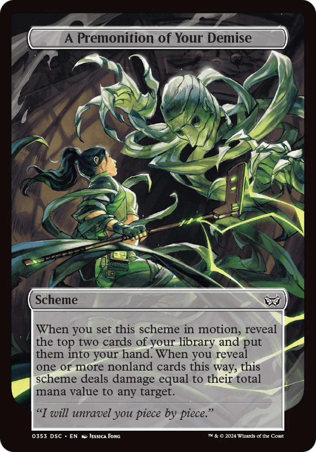 A Premonition of Your Demise (Full Art) [Duskmourn: Archenemy] MTG Single Magic: The Gathering  | Multizone: Comics And Games