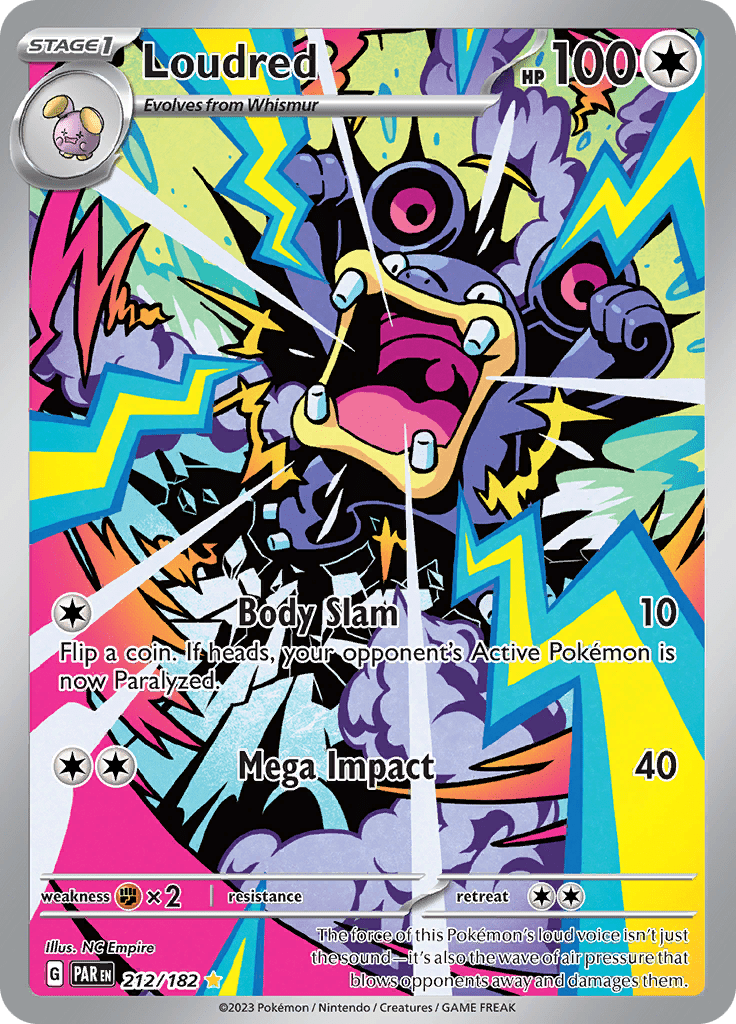 Loudred (212/182) [Scarlet & Violet: Paradox Rift] Pokemon Single Pokémon  | Multizone: Comics And Games