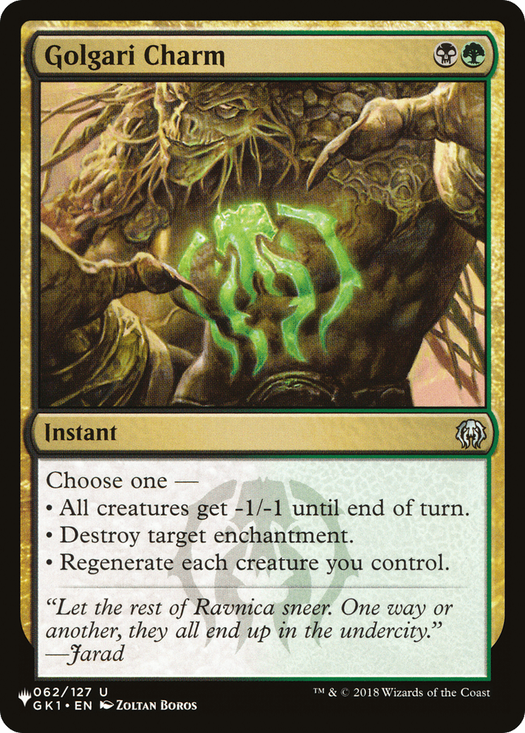 Golgari Charm [The List] MTG Single Magic: The Gathering  | Multizone: Comics And Games