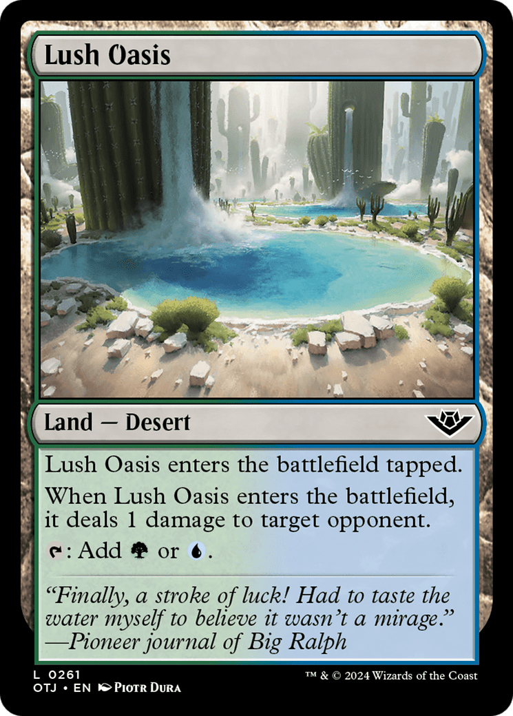 Lush Oasis [Outlaws of Thunder Junction] MTG Single Magic: The Gathering  | Multizone: Comics And Games