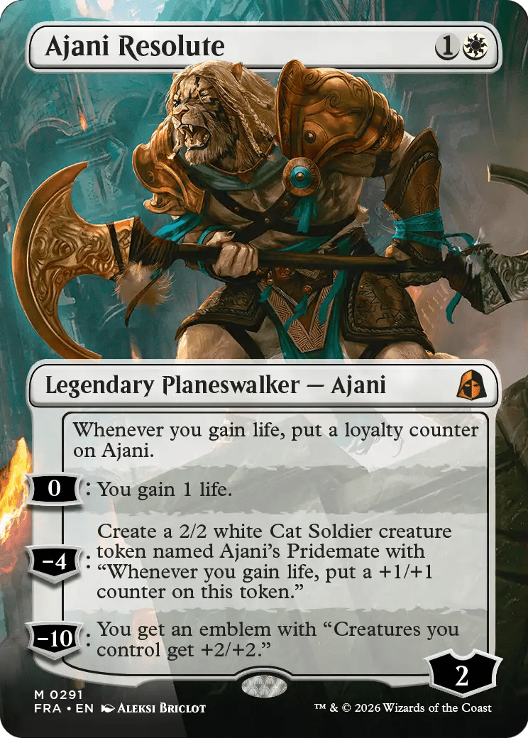 Ajani Resolute (Borderless) [Reality Fracture] MTG Single Magic: The Gathering  | Multizone: Comics And Games