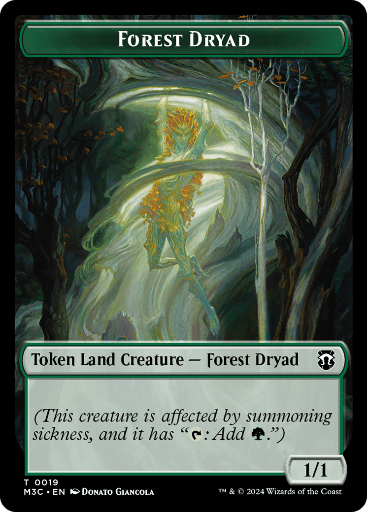 Boar (Ripple Foil) // Forest Dryad Double-Sided Token [Modern Horizons 3 Commander Tokens] MTG Single Magic: The Gathering  | Multizone: Comics And Games